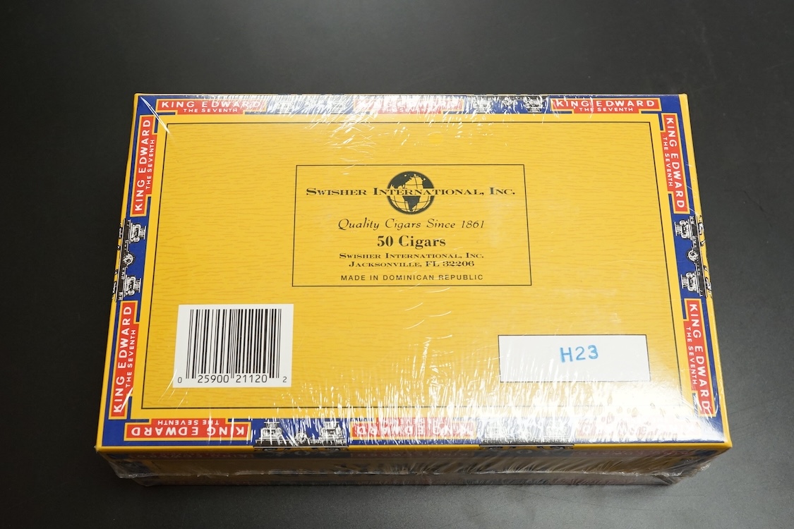 A sealed box of 50 King Edward cigars